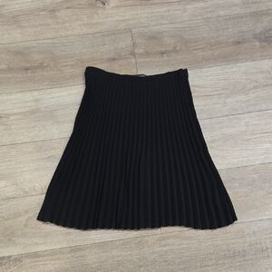 Retro Y2K Club Monaco Black A-Line Pleated Skirt Made In Canada